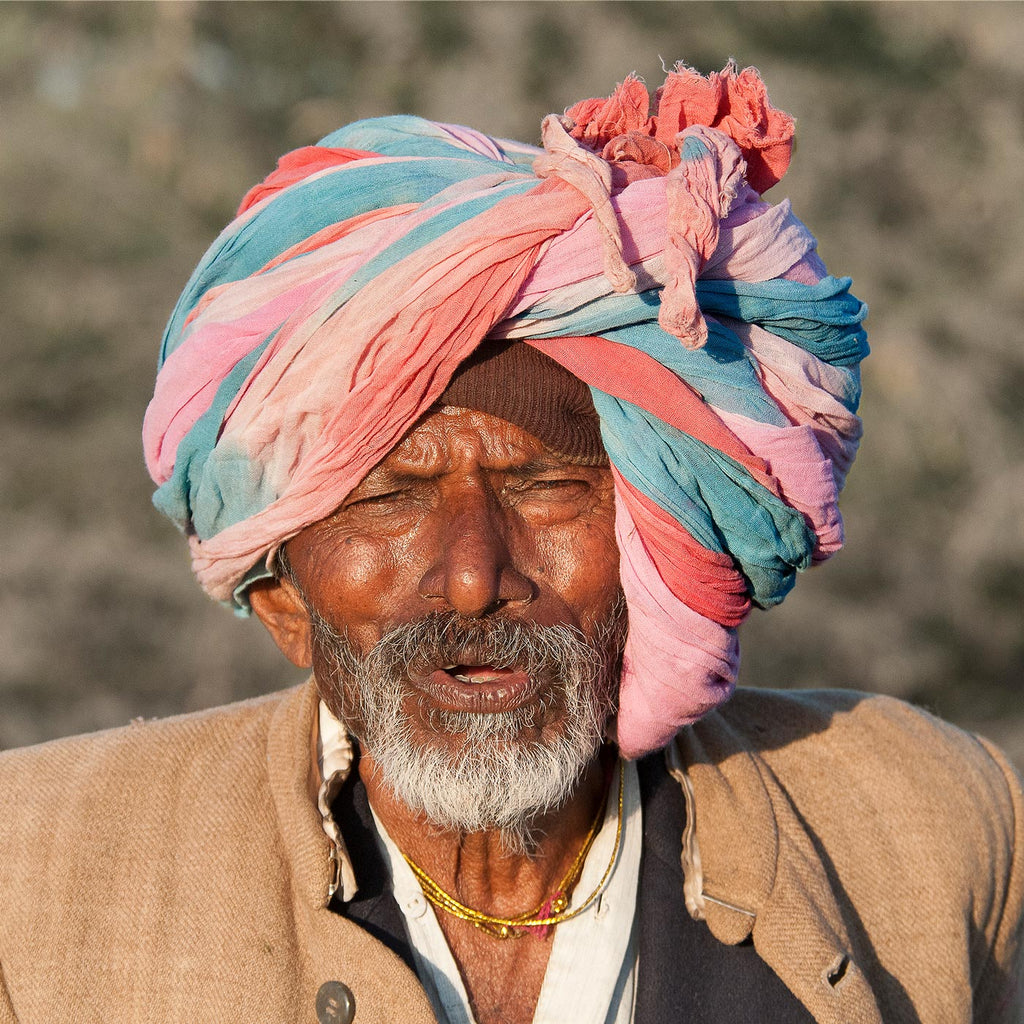 Turban multicolore du Rajasthan !